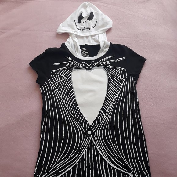 Nightmare Before Christmas Jack Skellington Women's Graphic Hoodie, s/s, Sz M - Picture 1 of 6
